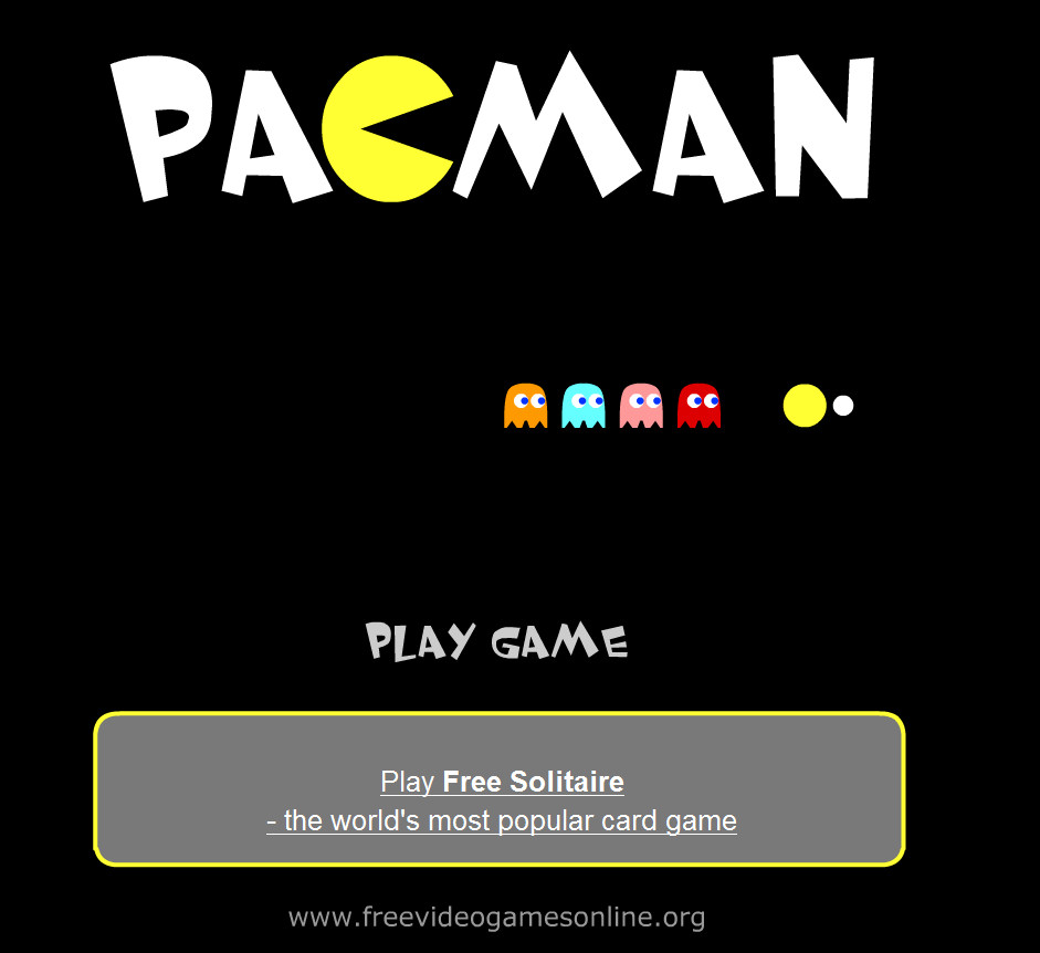 Play a best sale game pacman